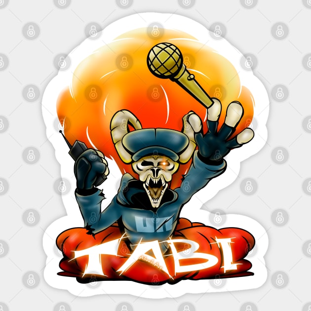 Explosive Tabi FNF Fan Art: Dance of Destruction Sticker by Abrek Art